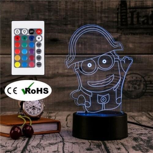3D Led Night Light Table Lamp Bedside Gru Light Led Home Corridor Hotel Party Atmosphere Lights Novety Lighting Creative Gift