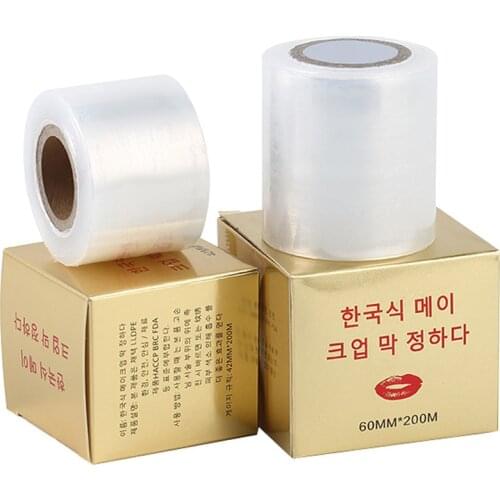 1 Roll 4cm*200cm Tattoo Plastic Wrap Cover Preservative Film Semi Permanent Makeup Tattoo Eyebrow Liner Tattoo Protect Accessory
