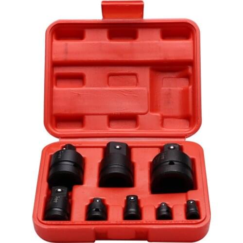 8Pcs 1/4" 3/8" 1/2" 3/4" 1" Air Impact Drive Socket Reducer Converter Square Adapter Set Car Bicycle Repair Tools Extension Rod