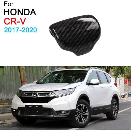 Car Gear Shift Knob Cover Trim Carbon Fiber ABS Style for Honda CRV 5th Accessories 2017 2018 2019 2020 2021