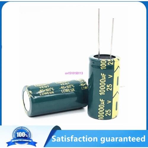 1Pcs 25V 10000UF 18*35 Low ESR high frequency aluminum electrolytic capacitor 10000uf 25v 20