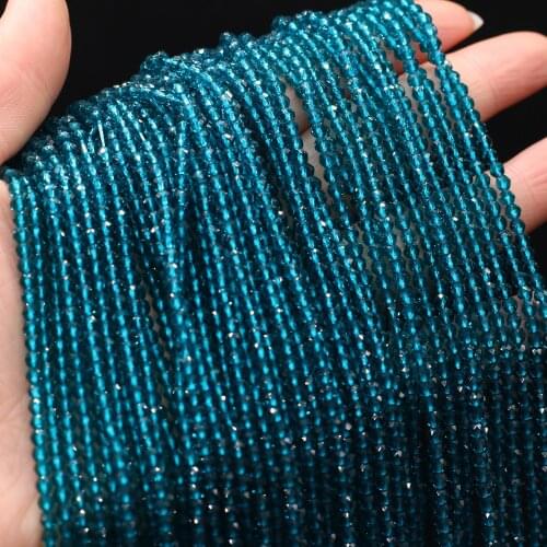 3mm Natural Stone Spinels Beads Round Small Faceted Scattered Beads for DIY Necklace Bracelet Making Jewelry Findings 38cm