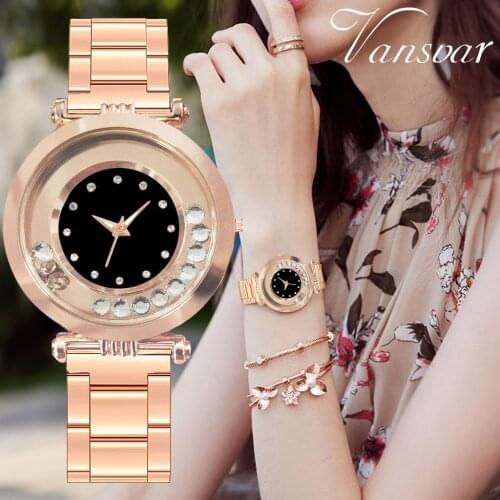 Vansvar Watch Luxury Brand Womens Casual Quartz stainless steel Band New Strap Watch Ladies Analog Wrist Watches relogio #N03