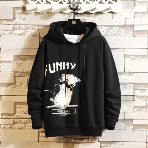 Black Grey Autumn Spring 2020 Hoodies Sweatshirt Mens Hip Hop Punk Pullover Streetwear Casual Fashion Clothes Plus Size 5XL 6XL
