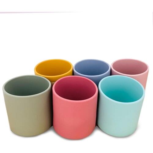 Baby Learn To Drink Cup Kids Feeding Cup Infant Toddler Tableware Drinking Cup BPA Free Food Grade Heat-Resistant Silicone