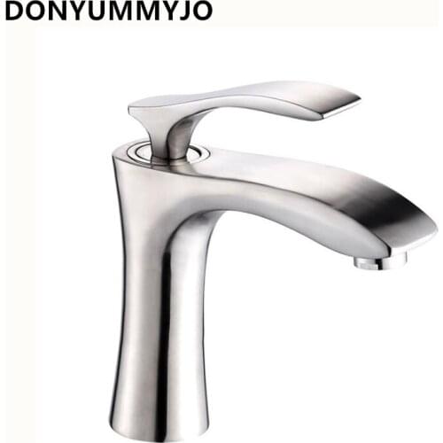 DONYUMMYJO Stainless Steel Hot And Cold Faucet Raised Bathroom Countertop Washbasin Household Drawing Table Under The Basin Tap