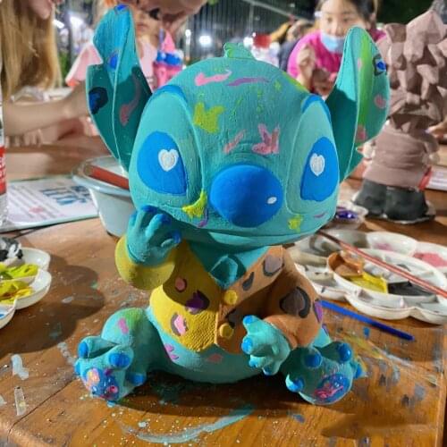 Disney Stitch Minnie Cartoon Mouse Piakchu Figure Doll For Girls DIY Creative painting di wang educational toys