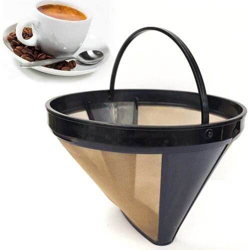 Hot Stainless Steel Coffee Filter Holder Reusable Coffee Filters Dripper Coffee Baskets