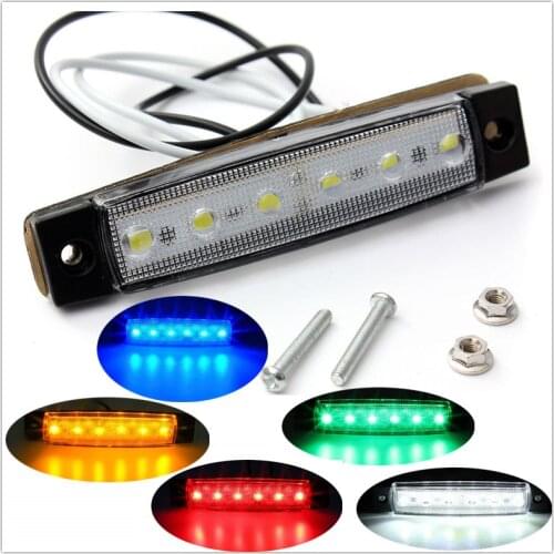 Truck Markerings Light Tail Lights LED Marker Light 12V 6 LED Side Marker Light Tail Lights Side Lights For Trailer Truck BUS