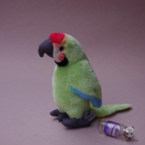Plush Parrot Doll Small Green Macaw Toys Simulation Animals ChildrenS Toy Decoration