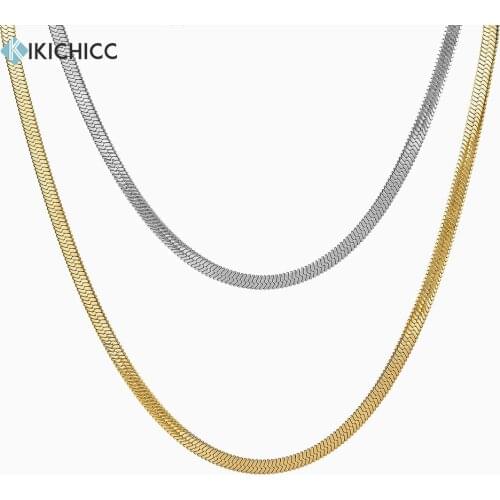 KIKICHICC 925 Sterling Silver 4.5MM Thick Gold Snake Chain Choker Necklace Luxury Fine Jewelry Wedding Party Jewels Rock Punk