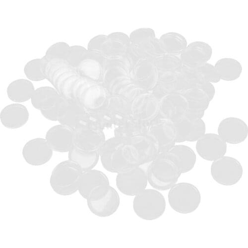 400 21mm Clear Round Box Coin Holder plastic Capsules Coin Box Display Cases