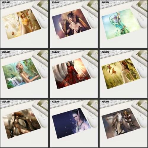 XGZ Fashion Fantasy Girl Anime Mouse Pad Rubber Rectangular Slip Small Size Home Office PC Laptop Game Keyboard MousePad Mats