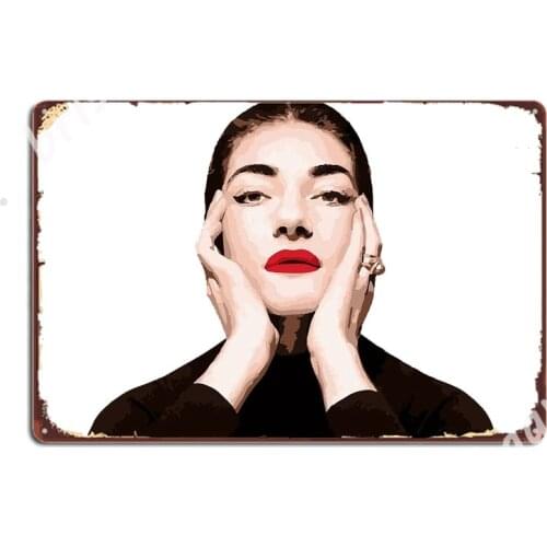 Maria Callas Metal Signs Plaques Living Room Retro Cinema Kitchen Tin sign Posters