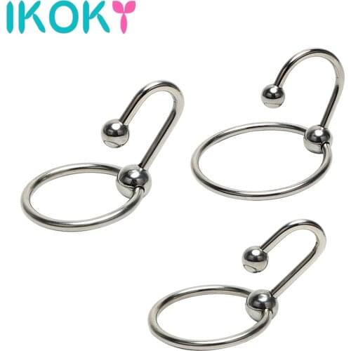 Metal Penis Ring Plug Urethral Sounding Cock Dilator Catheter Sex Toys For Men Chastity Cage Male Masturbator Adult Product Shop