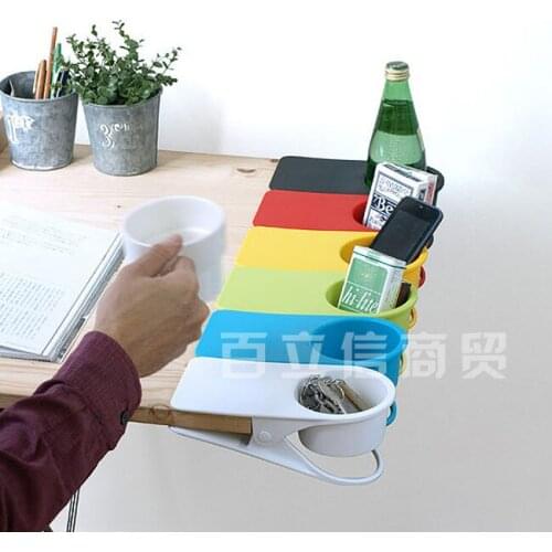 Office Supplies Fashion Creative Desk Side Water Cup Holder High Quality Large Thick Stationery Organizer Storage Clip