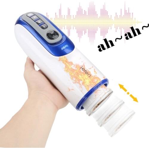 Blowjob Sucking Masturbation Cup Automatic Telescopic Male Masturbator Intelligent Heating Voice Sex Machine Sex Toys for Men