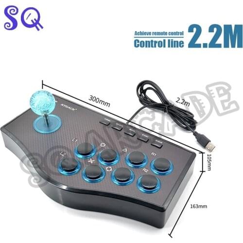 3 In 1 USB Wired Game Controller Arcade Fighting Joystick Stick For PS3 Computer PC Gamepad Engineering Design Gaming Console