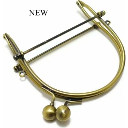 150mm/6" Bronze Curve Handle Purse Frame with ball clasp lock