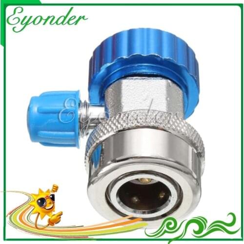 QC-ML AC Air Conditioning Adjustable R134a Quick Coupler Adapter Refrigerant Maniold Repair Freon Connector Set High Low Gauge