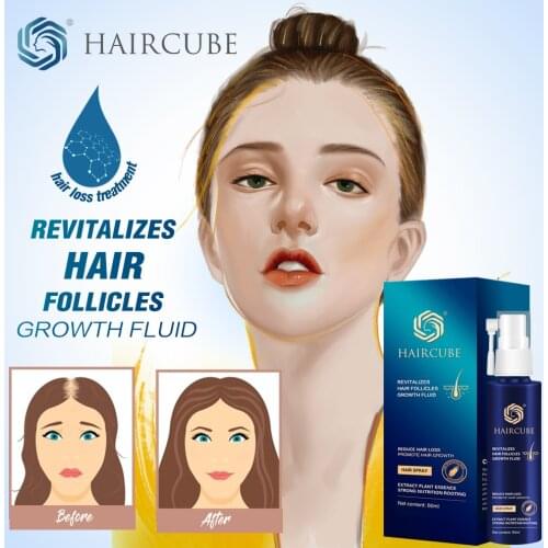 HAIRCUBE Hair Rapid Growth Spray Anti Hair Loss Treatment Essence Oil Thick Hair Fast Hair Growth Hair Care Products 60ml