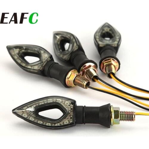 2pcs Motorcycle LED Turn Signal Light Amber Blade Lamp Indicator Blinker Waterproof Universal Flashing Moto Bike Super Bright