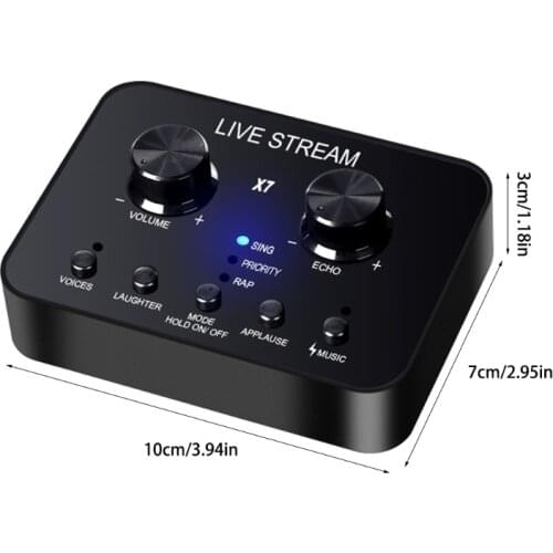 External Sound Card Headset Microphone Webcast Live Broadcast Voice Changer