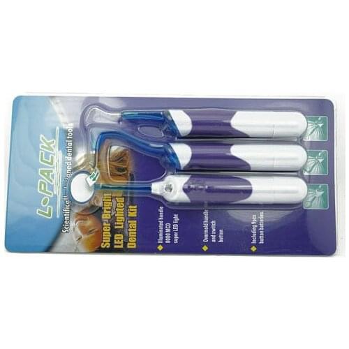 New 3 pcs LED light Dental Mirror Plaque Remove Tooth Stain Remover Eraser