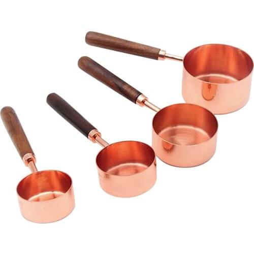 4pcs Stainless Steel Measuring Cups Set Kitchen Scales Coffee Tea Scoops Cooking Tools Baking Accessories Kitchen Gadgets