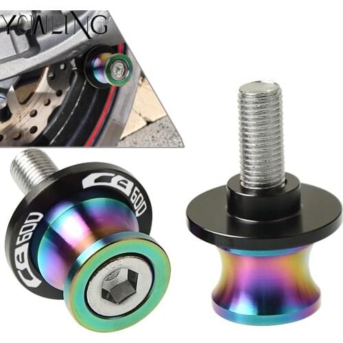 8mm Swingarm Stand Screws Motorcycle Swing Arm Spools Sliders FOR HONDA CB600 Hornet CB600F 2008 2009 2010 2011 2012 2013 2014