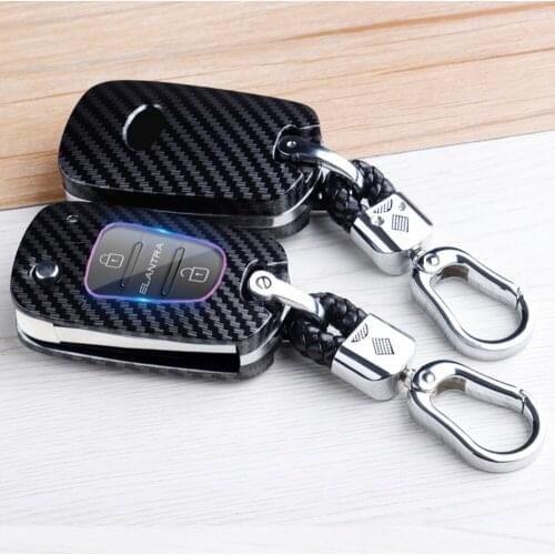 Fit For Hyundai Elantra Veloster Accent Kia Optima Sportage Rio Soul Car Key Fob Case Shell Accessories Keyfob Cover Holder