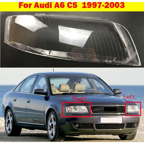 Auto Head Lamp Light Case For Audi A6 C5 1997-2003 Car Front Headlight Cover Headlamp Lampshade Lampcover Glass Lens Shell