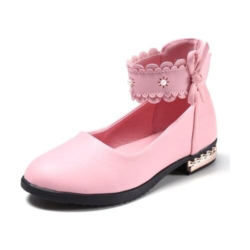 Childrens Shoes children Leather Shoes girls fashion casual leather shoes size 26-37 wholesale 2018 hot pink white black colo