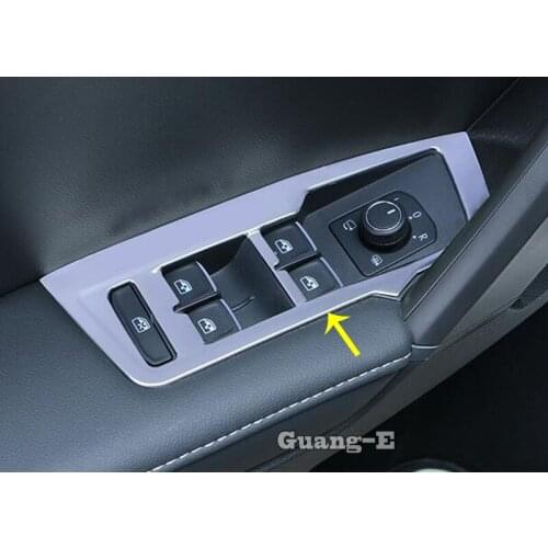 For VW TiguanL Tiguan L MK2 2016 2017 2018 2019 2020 Car Steel Door Window Glass Panel Armrest Lift Switch Button Trim Frame