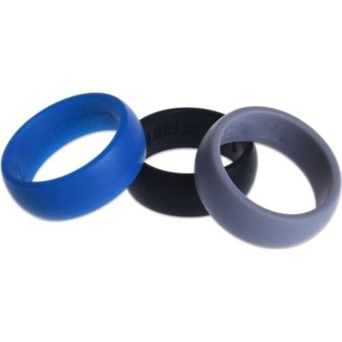 3pcs Rubber Silicone Finger Ring Flexible Hypoallergenic Wedding Engagement Ring Creative Simple Fashion Couple Accessories