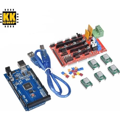 KKCHIP 3D Printer Control Board Kit 2560R3 Main Control + RAMPS 1.4 + 4988 Driver