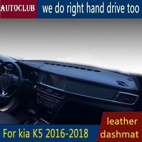 For Kia Optima K5 2016 2017 2018 2019 Leather Dashmat Dashboard Cover Car Dash Mat SunShade Carpet pads accessories Styling