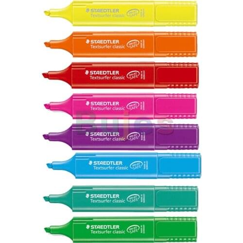 STAEDTLER 364 Highlighter Pen, Oblique Head Marker Pen, Poster Pen New Macaron Color Department Student Office supplies