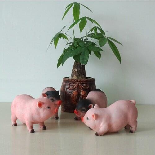 Miniature Pig Portraits, Living Room, Porch, Small Adornment, Childrens Room, Lovely Animal Model, Birthday Gift. Home Decor