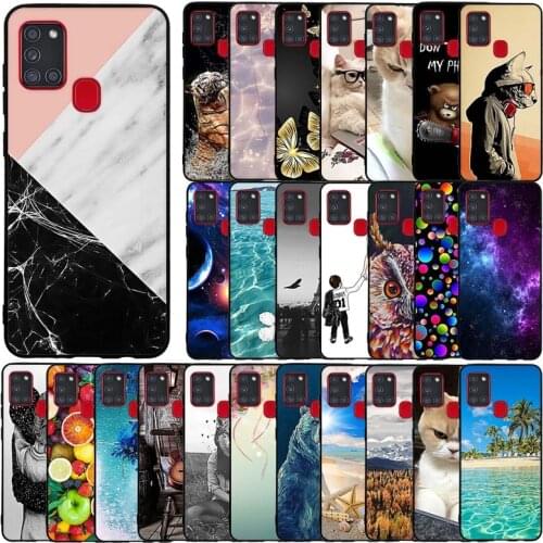Soft Silicone Case For Samsung Galaxy A21s Case Full Protective Soft Tpu Back Cover Phone Case For Samsung Galaxy A21s Coque