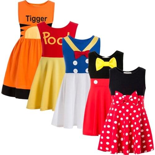 Dressy Girls Princesses Dress up Snow Queen Anna Belle Snow White Sleeping Beauty Costume Kids Fancy Unicorn Evil Queen Minnie