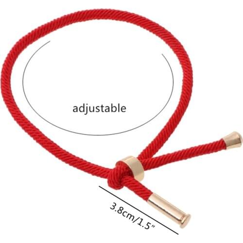 Blank Beading Braided Kabbalah Red String Bracelets Adjustable Lucky DIY Jewelry
