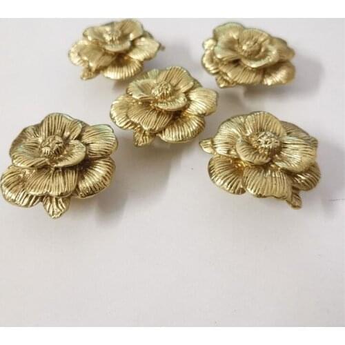 1pc Chinese Style Brass Rose Drawer Handle Wine Cabinet Wardrobe Cabinet Knobs Jewelry Box Storage Box Door Handle Pulls