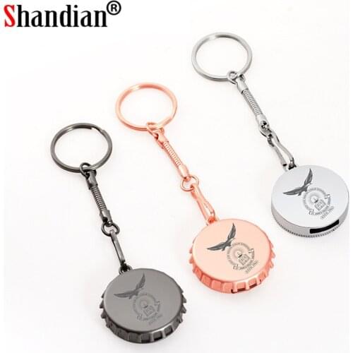 SHANDIAN usb flash drive 64GB 32GB 16GB 4GB pen drive pendrive waterproof Bottle cap model u disk usb stick gift (Custom logo)
