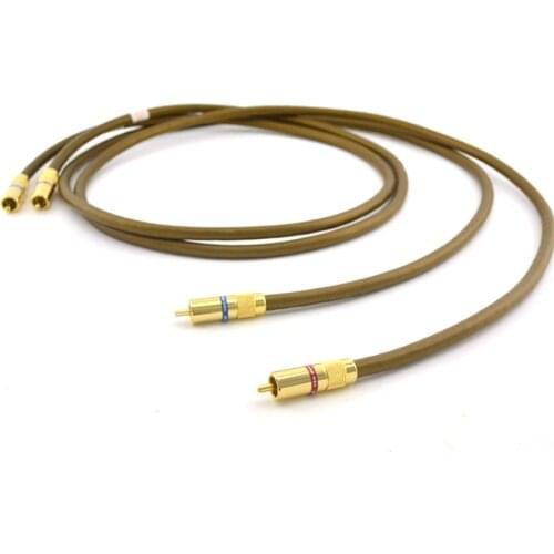 Pair VDH Integration Hybrid hifi RCA Interconnect Cable With Gold plated RCA plug connector