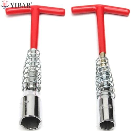 Universal 16mm/ 21mm Spark Plug Removal Tool Spanner Socket Wrench T Grip Handle Flexible Spanner Socket T Handle T Bar