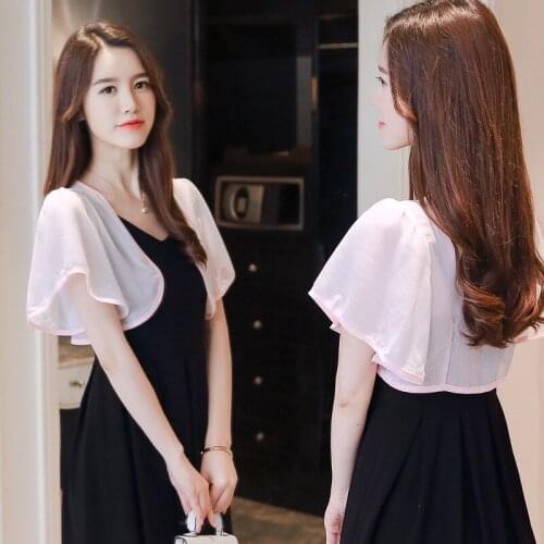 2020 Newest Chiffon Jacket Wraps Chiffon Shrug Summer Jacket Coat Short Sleeve Plus Size Women High Quality Shrugs