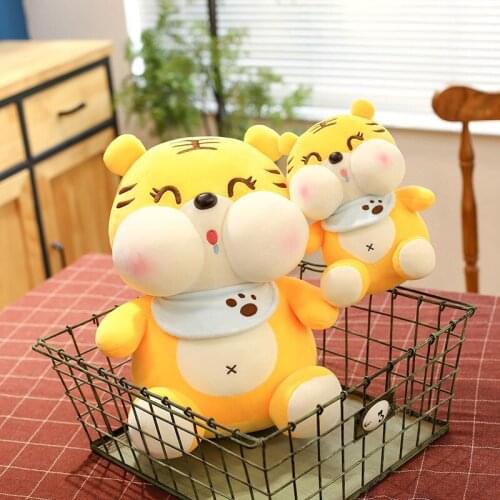 Zqswkl 25/35/45cm creative doll cartoon tiger plush toy childrens christmas birthday gift kawaii cute soft kids stuffed toys