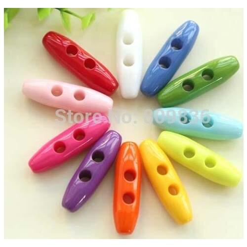 10pcs/lot Candy color Olive shape horn buttons Resin sewing button for kids garment Scrapbooking diy accessories (ss-4133)