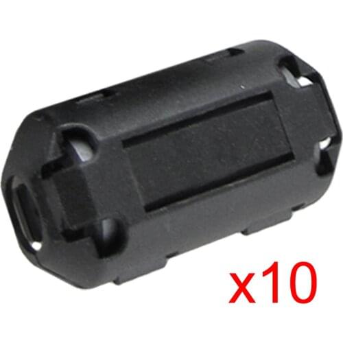 10 Pcs Movable 7mm Inner Diameter Black Ferrite Core Ring Cable Clip